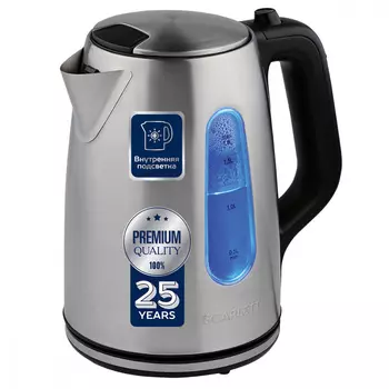 Чайник Scarlett SC-EK21S101 1.8л. 2200Вт, металл, серебристый