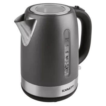 Чайник Scarlett SC-EK21S71 1.7л. 2200Вт, закрытая спираль, нержавеющая сталь, серый