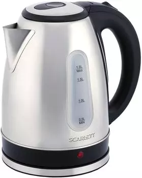Чайник Scarlett SC-EK21S75 1.8л. 2.2 кВт, сталь/пластик, серебристый/черный