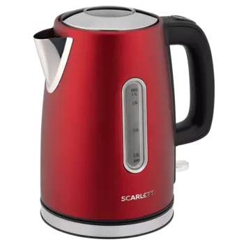 Чайник Scarlett SC-EK21S83 1.7л. 2200Вт, закрытая спираль, нержавеющая сталь, красный (SC-EK21S83)