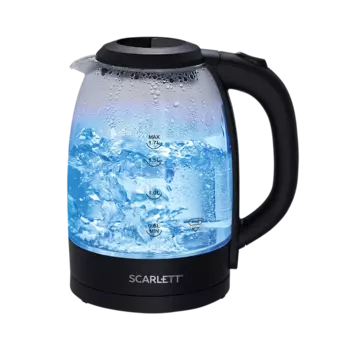 Чайник электрический Scarlett SC-EK27G11 1.7л. 2.2 кВт, стекло, черный (SC-EK27G11)