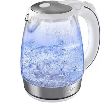 Чайник электрический Scarlett SC-EK27G37 1.7л. 2.2 кВт, пластик/стекло, серебристый (SC-EK27G37)