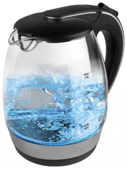 Чайник электрический Scarlett SC-EK27G47 1.8л. 2.2 кВт, стекло/пластик, черный