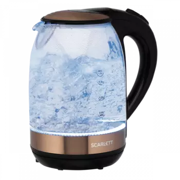 Чайник электрический Scarlett SC-EK27G81 1.7л. 2.2 кВт, Стекло/нержавеющая сталь/пластик, бронзовый/черный (SC-EK27G81)