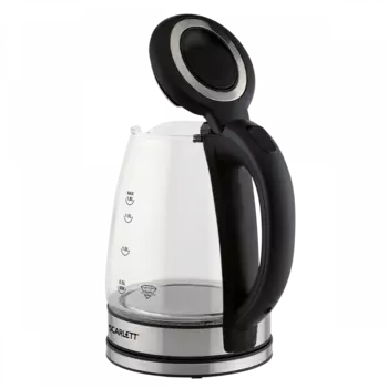 Чайник электрический Scarlett SC-EK27G88 1.8л. 1.8 кВт, пластик/стекло/металл, черный/серебристый (SC-EK27G88)