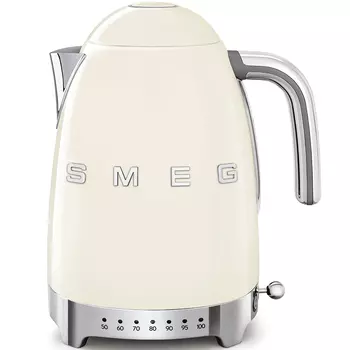 Чайник SMEG Стиль 50-х г.г. KLF04CREU 1.7л. 2400Вт, нержавеющая сталь, кремовый