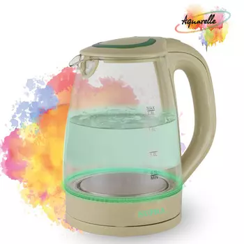 Чайник электрический SUPRA KES-1810G 1.8л. 1.85 кВт, пластик/стекло, бежевый (KES-1810G)