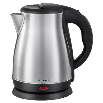 Чайник электрический SUPRA KES-1822 1.8л. 1.5 кВт, нержавеющая сталь/пластик, серебристый/черный
