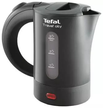 Чайник Tefal KO 120 Travel'City 0.5л. 650Вт, закрытая спираль, пластик, серый (7211001545)
