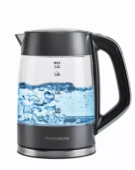 Чайник электрический Thomson Glass K20ES-2002 1.7л. 2 кВт, стекло, серый (K20ES-2002)