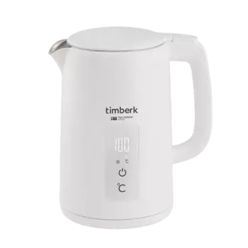 Чайник Timberk T-EK21S02 1.5л. 2.2 кВт, металл, белый (T-EK21S02)