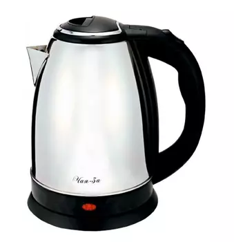 Чайник электрический ВЕЛИКИЕ РЕКИ Чая 3А 1.8л. 1.5 кВт, металл/пластик, серебристый/черный