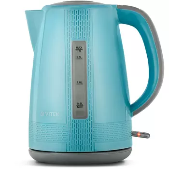 Чайник электрический VITEK VT-7001 1.7л. 2.15 кВт, термостойкий пластик, голубой (VT-7001)