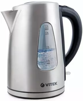 Чайник электрический VITEK VT-7007 1.7л. 2.2 кВт, нержавеющая сталь, серебристый