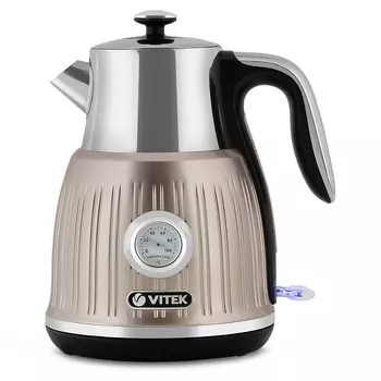 Чайник VITEK VT-7067 1.6л. 2.15 кВт, нержавеющая сталь, бежевый/серебристый