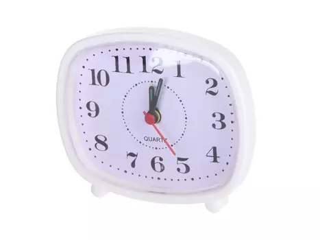 Часы Perfeo PF-TC-005, от батарейки, будильник, белый (PF_C3104)