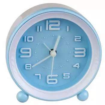 Часы Perfeo PF-TC-007, от батарейки, будильник, синий (PF_C3109)