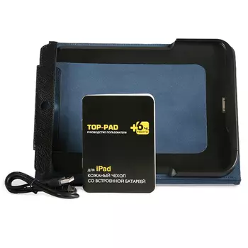 Чехол-аккумулятор TopON для Apple iPad/iPad 2/iPad 3 16Gb, 32Gb, 64Gb WiFi+3G, 5400mAh, Кожа (TOP-PAD)