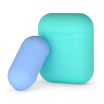 Чехол Deppa для Apple AirPods, мятный/голубой (47018)