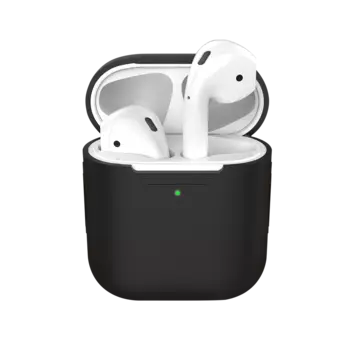 Чехол Deppa, силиконовый для Apple AirPods, черный (47005)