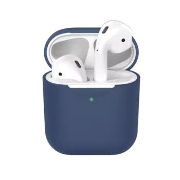 Чехол Deppa, силиконовый для Apple AirPods, синий (47004)