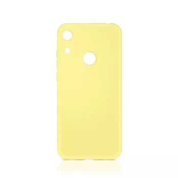 Чехол DF с микрофиброй для смартфона DF Honor 8A/8A Pro, силикон, желтый (hwOriginal-03)