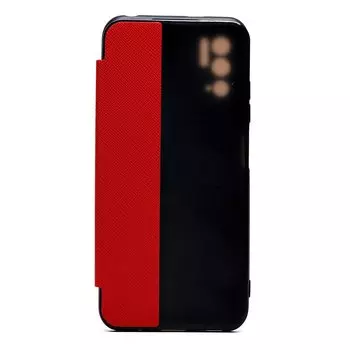 Чехол-книжка BC003 для смартфона Xiaomi Redmi Note 11SE, пластик, красный/черный (207348)