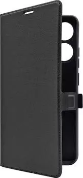 Чехол-книжка BoraSCO для смартфона Infinix Smart 7, силикон/искусственная кожа, черный (71753)