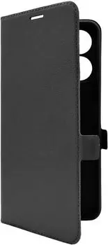 Чехол-книжка BoraSCO для смартфона Poco C65, искусственная кожа/микрофибра, черный (72850)