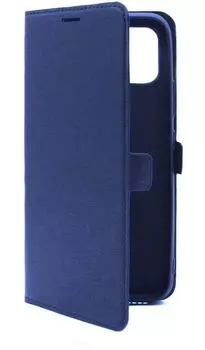 Чехол-книжка BoraSCO для смартфона Samsung Galaxy A03, искусственная кожа/микрофибра, синий (70088)