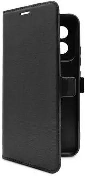 Чехол-книжка BoraSCO для смартфона Xiaomi 14, искусственная кожа/микрофибра, черный (73106)