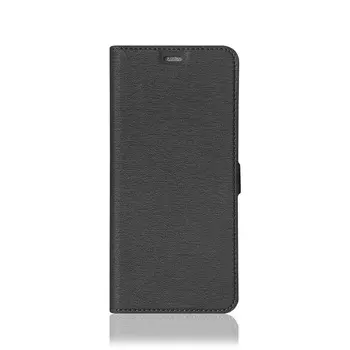 Чехол-книжка DF для смартфона Samsung Galaxy A12, искусственная кожа + термопластичный полиуретан (TPU), черный (DF sFlip-75)