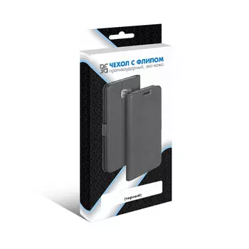 Чехол-книжка DF rmFlip 029 для смартфона Realme 9i, пенополиуретан, черный (DF rmFlip-29)