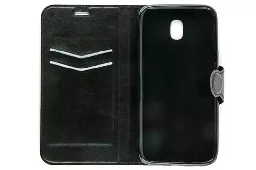 Чехол-книжка Red Line Book Type для смартфона Samsung Galaxy J5 (2017), искусственная кожа, черный