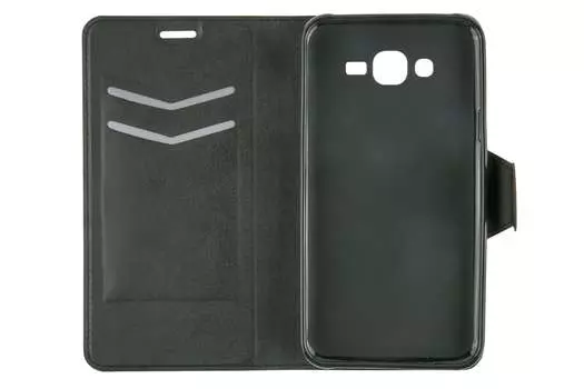 Чехол-книжка Red Line Book Type для смартфона Samsung Galaxy J7 (2015)/J7 Neo, искусственная кожа, черный