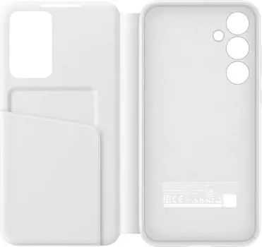 Чехол-книжка Samsung Smart View Wallet Case для смартфона Samsung Galaxy A35, термопластичный полиуретан (TPU), белый (EF-ZA356CWEGRU)