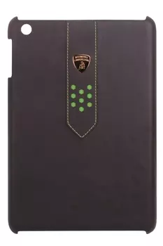 Чехол-крышка iMobo Lamborghini Superleggera для iPad mini, Кожаный черный-зеленый (LB-HCIPDMI-SU/D2-BK/GN)