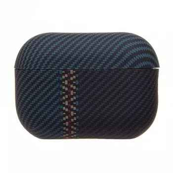 Чехол Luxo Creative для кейса Apple AirPods Pro 2, черный/синий (230990)