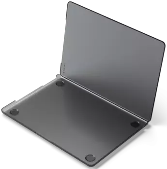 Чехол-накладка 13.6" Satechi Eco-Hardshell Case For Macbook Air M2, пластик, полупрозрачный черный (ST-MBAM2DR)