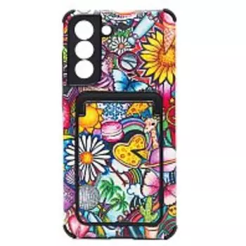 Чехол-накладка Activ для смартфона Samsung SM-G990 Galaxy S21FE, силикон, цветной принт (210582)