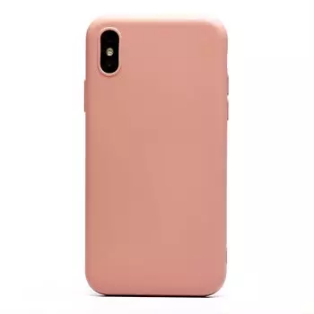 Чехол-накладка Activ Full Original Design для смартфона Apple iPhone X/XS, силикон, песочно-розовый (208971)