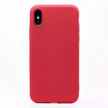 Чехол-накладка Activ Original Design для смартфона Apple iPhone X/XS, soft-touch, бордовый (115619)