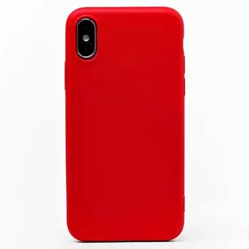 Чехол-накладка Activ Original Design для смартфона Apple iPhone X/XS, soft-touch, красный (107294)