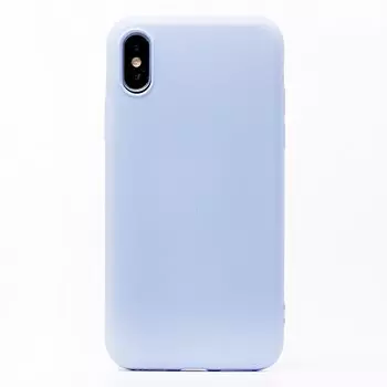 Чехол-накладка Activ Original Design для смартфона Apple iPhone X/XS, soft-touch, светло-синий (115623)