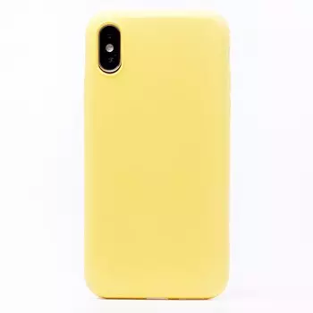 Чехол-накладка Activ Original Design для смартфона Apple iPhone X/XS, soft-touch, желтый (115625)