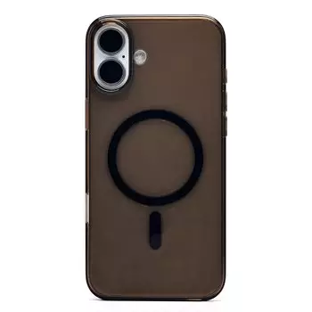 Чехол-накладка Activ PC Clear Case SafeMag для смартфона Apple iPhone 16 Plus, силикон, прозрачный/черный (234518)