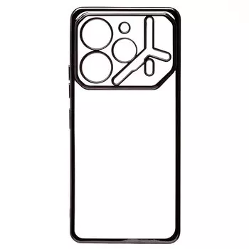 Чехол-накладка Activ Pilot для смартфона TECNO Pova 6 Pro 5G, силикон, черный/прозрачный (229168)