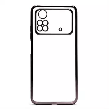 Чехол-накладка Activ Pilot для смартфона Xiaomi Poco M4 Pro 4G, прозрачный, с черной рамкой (209832)