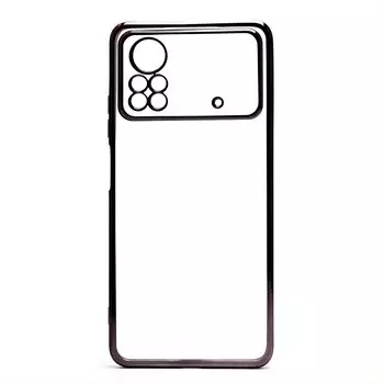 Чехол-накладка Activ Pilot для смартфона Xiaomi Poco X4 Pro 5G, прозрачный, с черной рамкой (209848)