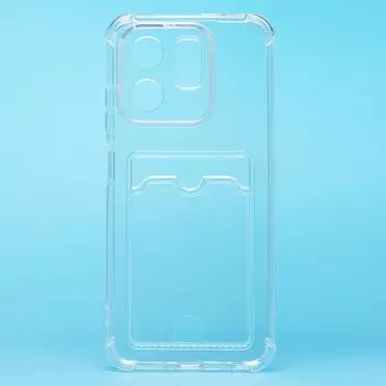 Чехол-накладка Activ SC276 с картхолдером для смартфона Infinix Smart 9 4G, силикон, прозрачный (236973)